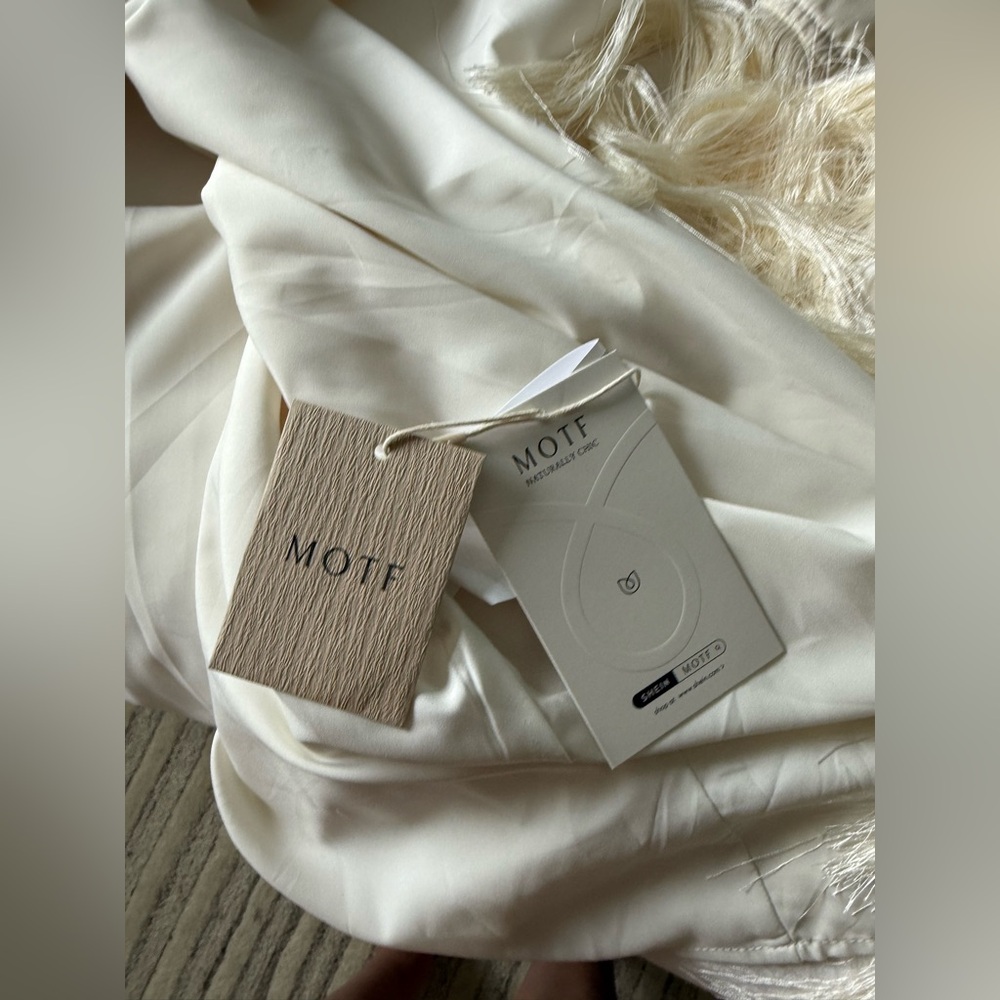 MOTF | NWT Belted Satin Fringe-Hem Dress - Picture 10 of 10